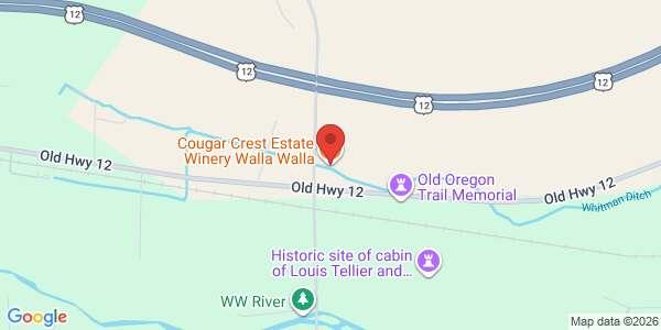 Map of Cougar Crest Estate Winery Walla Walla