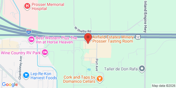 Map of Airfield Estates Winery Prosser Tasting Room