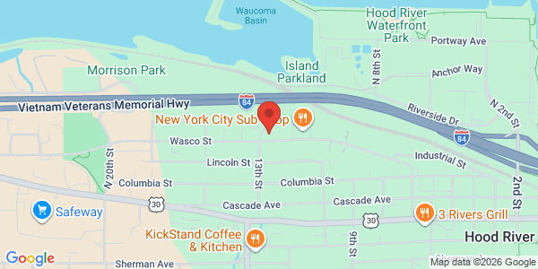 Map of Evoke Winery BARREL ROOM - Hood River