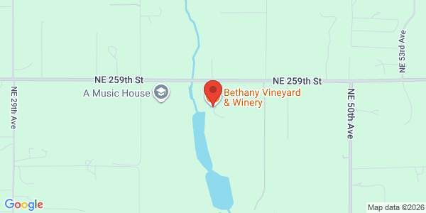 Map of Bethany Vineyard & Winery