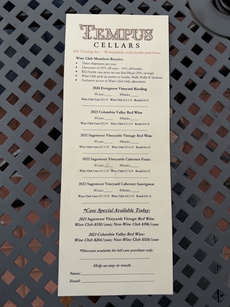 Photo of Tempus Cellars Walla Walla